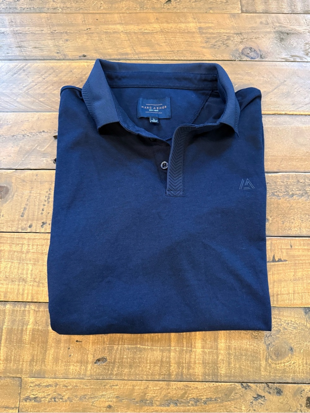 Marc Asher NY Men’s navy polo, size Large 
Excellent condition, barely worn
